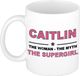Bellatio Decorations naam cadeau mok - Caitlin - Woman Myth Supergirl - koffiemok - 300 ml - collega - moederdag