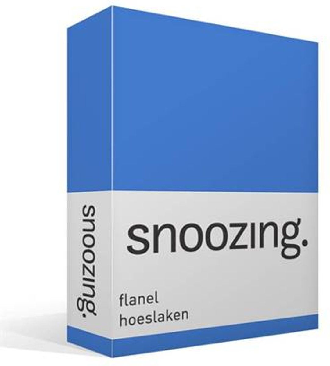 Snoozing Flanel Hoeslaken Lits-jumeaux (180x200 cm) - Blauw