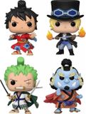 Funko Pop! 4-Pack: Animation: One Piece - Luffytaro / Sabo / Roronoa Zoro / Jinbe (Glows in the Dark) (Gamestop Exclusive)