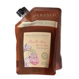 Durance - Navulverpakking vloeibare zeep van Marseille, 500 ml, roze en rug aan achterkant