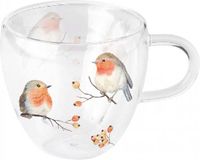 Ambiente Dubbelwandig theeglas - Robin Family - 250ml