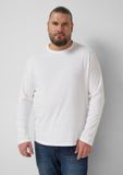 s.Oliver - Heren - Zacht katoenen shirt met lange mouwen - Wit - 5XL