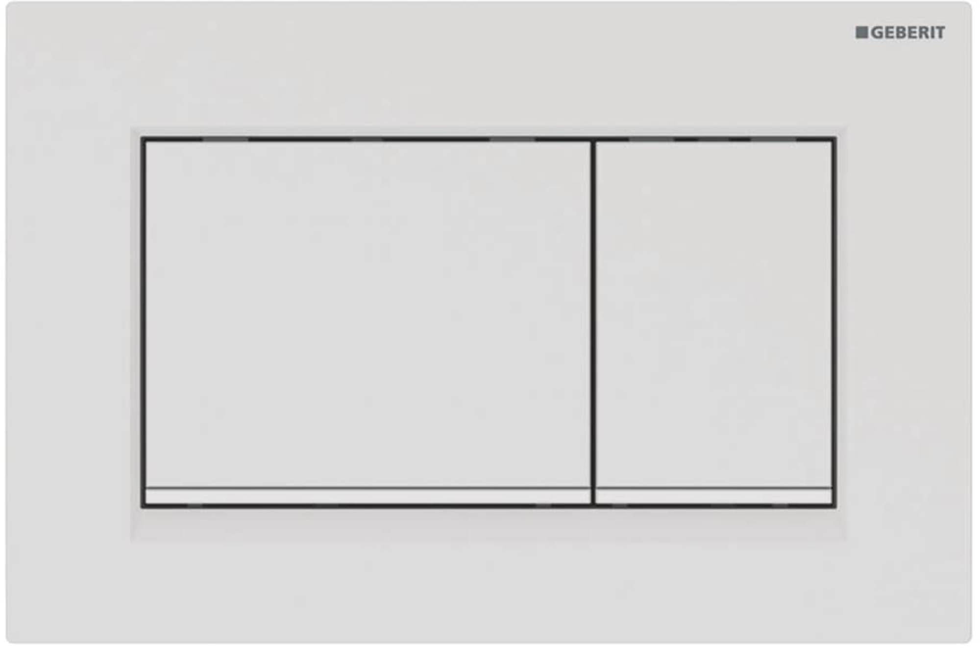Geberit Sigma30 bedieningsplaat wit mat 24.6x16.4cm