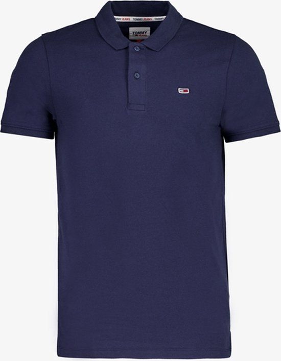 Tommy Hilfiger heren polo blauw - Maat XXL - Katoen - Korte mouw - Casual