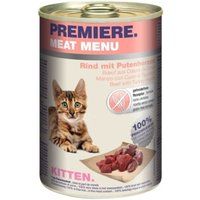 PREMIERE Vleesmenu Kitten Rund en kalkoenhart 6x400 g