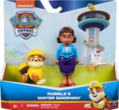 PAW Patrol Rubble & Burgemeester Goodway met Chickaletta Speelfigurenset