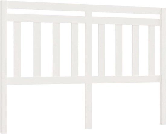 vidaXL Hoofdbord 156x4x100 cm massief grenenhout wit