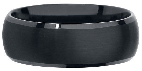 etNox Black Tungsten Unisex Ring - zwart