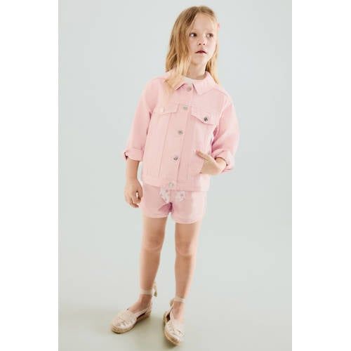 Mango Kids denim spijkerjas roze