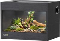 PawHut Reptielenbox - OSB, metaal - 60 x 45 x 45 cm - Zwart