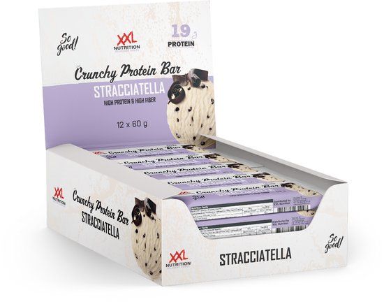 XXL Nutrition Crunchy Protein Bar Stracciatella Eiwitreep 12 Stuks