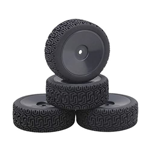 VGEBY1 2PCS RC Tires, 1/8 On-Road Racing RC Rubber Tires Hub Wheel