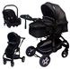 Merkloos 3-in-1 Kinderwagen Set met Autostoeltje en Luiertas