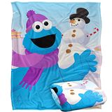 Sesam Street Furry Friends Forever Cookie Monster Sneeuwman Kids Silky Touch Deken, 152 x 127 cm