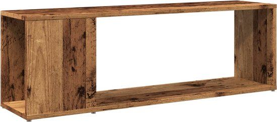 vidaXL Tv-meubel 100x24x32 cm bewerkt hout oud houtkleurig