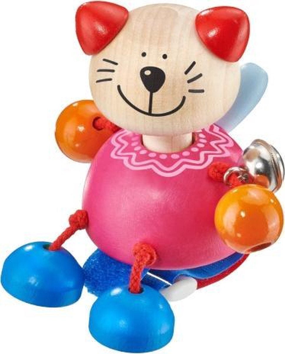 Selecta Spielzeug buggyspeelgoed Kitten meisjes 11 cm hout roze roze