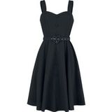 Voodoo Vixen Frenchie Flare Halter Dress - Zwart