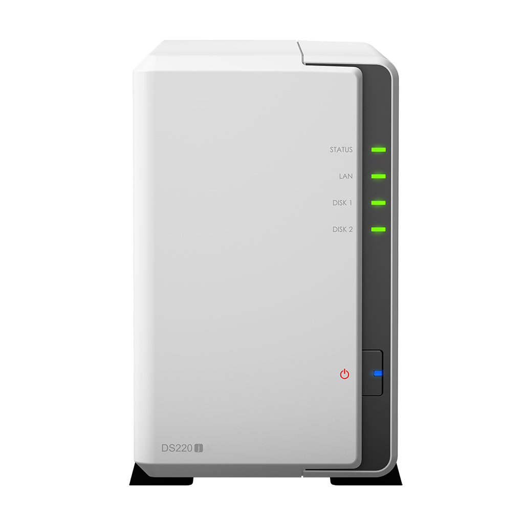 Synology DiskStation DS220j NAS - Mini Tower - Intel Celeron RTD1296 - 0.512GB RAM - White