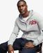 Superdry Sweat à Capuche Zippé Heritage Applique Coupe Décontractée Gris Clair Taille : XXL
