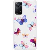 Xiaomi Bedrukt siliconen hoesje compatibel met Redmi Note 11 Pro, Xiaomi Redmi Note 11 5G Papillons colorés
