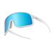 ROCKBROS Fietsbril, zonnebril, winddichte sportbril voor buitenactiviteiten en fietsen, gepolariseerd (wit)