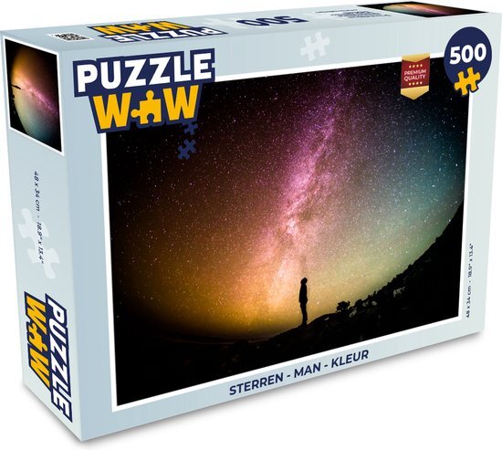 MuchoWow Puzzel Sterren - Man - Kleur - Legpuzzel - Puzzel 500 stukjes