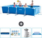 Intex Rechthoekig Frame Zwembad - 450 x 220 x 84 cm - Blauw