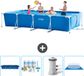 Intex Rechthoekig Frame Zwembad - 450 x 220 x 84 cm - Blauw