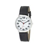 Ravel - Uniseks gemakkelijk te lezen horloge met grote getallen - Zwart / goudkleurige / witte wijzerplaat
