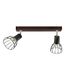 Homemania HOMBR_0049 wandlamp Olmo Cage, plafond, donker hout, metaal, wit, 37 x 10 x 19 cm