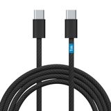 Waytex USB C naar USB C snellaadkabel, 1 m, zwart