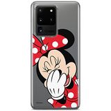 ERT GROUP Telefoonhoes voor Samsung S20 Ultra Original en officieel gelicentieerd Disney-patroon Minnie 006 optimaal aangepast aan de vorm van de mobiele telefoon, gedeeltelijk transparant