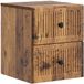 vidaXL Muurbevestigde Nachttafel Oud hout 33 x 34,5 x 40 cm