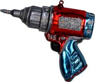 HD Collection Ornament kerstbal Schroevendraaier Glas Rood 12.7 cm