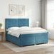 Maison Exclusive - Lit boxspring avec matelas et tête de lit, bleu, 140 x 190 cm, velours