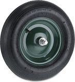 Merkloos Relaxdays kruiwagenwiel - 4.80/4.00-8 - luchtband - 39 cm - stalen velg - met as - tot 120 kg
