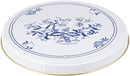 axentia Kookplaatafdekking, 4-delig, afdekking voor kookplaten, 2 x 16 cm en 2 x 20 cm, afdekking met klassiek uienpatroon, metaal, wit/blauw