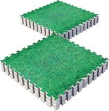 Gorilla Sports Vloermatten - Beschermingsmatten - 16 stuks - Totaal 5,76 m2 - Graslook - Sportvloer - Puzzel