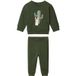 LUPILU Combinaison de jogging en pur coton biologique (Vert foncé, 62/68)