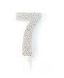 Trendhaus Trendhaus942050 Verjaardag Plezier Aantal 7 Glitter Maxi Kaars, Multi-Color