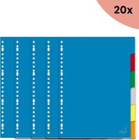 20x KTC Tabblad A4 blanco PP 120 micron assorti 23-gaats 6-delig