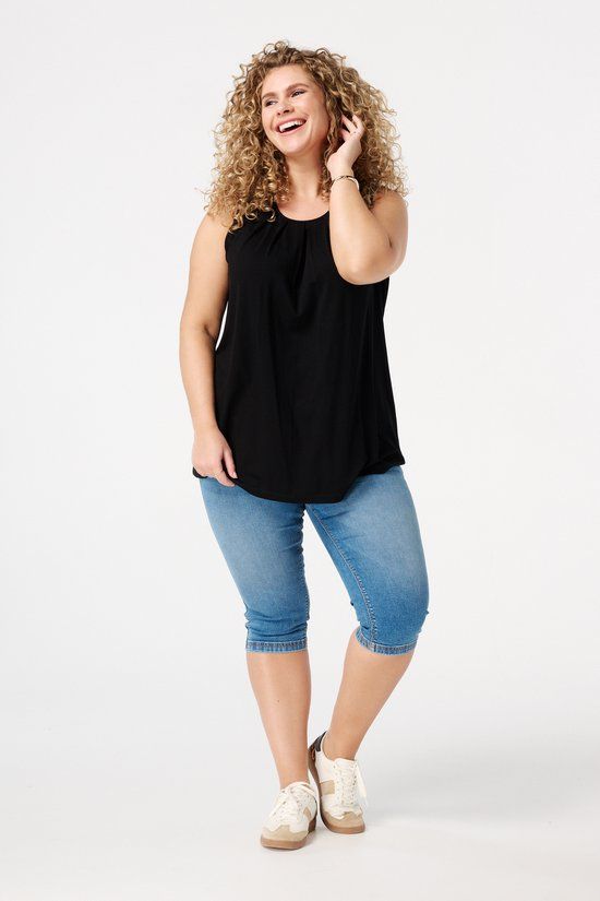 MS Mode Tregging Capri - Stonewash Denim - Maat 44 - Dames