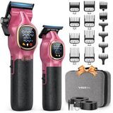 Tondeuse à cheveux homme - Appareil de coupe sans fil - 9000 RPM - Avec 10 sabots - Avec station de charge