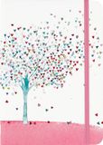 Peter Pauper compact notitieboek - Tree of Hearts - met elastieksluiting - 13x18 cm