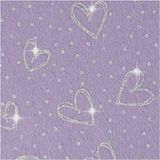 Creativ Company Hobbyvilt A4 21x30 cm paars zilver glitter harten en stippen 10 vellen