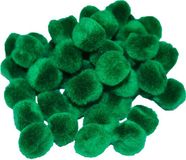 Pompons - 195 pièces - Vert foncé - 10 mm - Polypropylène - Matériaux de loisirs créatifs