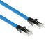 ACT Industrial 0,3 meter Profinet kabel RJ45 male naar RJ45 male, Superflex CAT6A SF/UTP TPE kabel, afgeschermd, Blauw