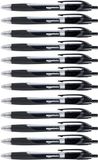 Amazon Basics intrekbare gel inkt pennen - fine punt, zwart, 12 stuks