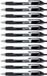 Amazon Basics intrekbare gel inkt pennen - fine punt, zwart, 12 stuks