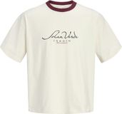JACK&JONES JORATOCHA RINGER TEE SS CREW NECK - Heren - T-shirts - L - Antique White